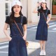 Loose Large Size Denim Strap Dress For Women Jeans Casual Chic Loose Large Size Denim Strap Dress For Women Jeans Casual Chic