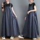 Denim Suspender Long Skirt Loose Casual Punk Vintage Style Denim Suspender Long Skirt Loose Casual Punk Vintage Style