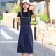 Loose Large Size Denim Strap Dress For Women Jeans Casual Chic Loose Large Size Denim Strap Dress For Women Jeans Casual Chic