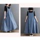 Denim Suspender Long Skirt Loose Casual Punk Vintage Style Denim Suspender Long Skirt Loose Casual Punk Vintage Style