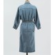 Elegant Full Sleeve Split Women Denim Dress Notched Collar Elegant Full Sleeve Split Women Denim Dress Notched Collar