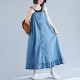 Single Breasted Cotton Denim Dresses Single Breasted Cotton Denim Dresses