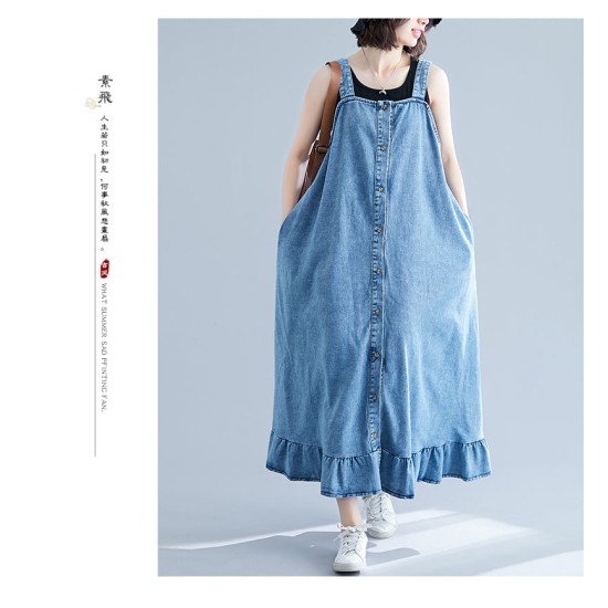 Single Breasted Cotton Denim Dresses Single Breasted Cotton Denim Dresses