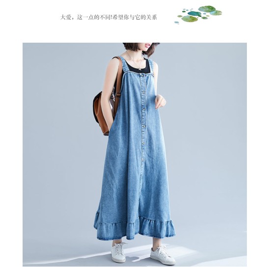 Single Breasted Cotton Denim Dresses Single Breasted Cotton Denim Dresses
