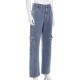 Pockets Patchwork High Waist Jeans Streetwear Straight Pockets Patchwork High Waist Jeans Streetwear Straight