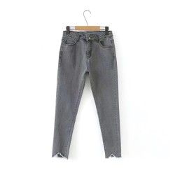 Jeans Large Size High Waist Gray Black Jeans Skinny
