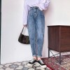 Vintage Harem Jeans Blue High Waist Denim Pants