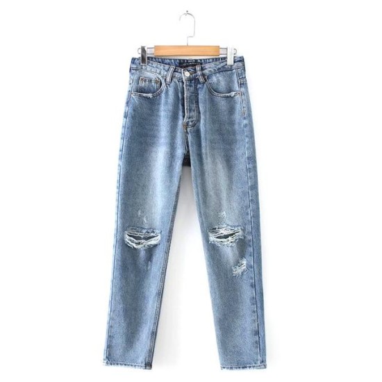 Jeans Boyfriends Large Size Ripped Jeans with High Waist Streetwear Jeans Boyfriends Large Size Ripped Jeans with High Waist Streetwear