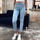 Stretch High Waist Jeans Skinny Slim Washed Denim Pencil Pants Stretch High Waist Jeans Skinny Slim Washed Denim Pencil Pants