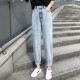 high waist jeans plus size street style elastic waist denim pants high waist jeans plus size street style elastic waist denim pants