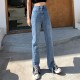 Flare Jeans Women Denim Pants High Waisted Slit Leg Vintage Streetwear Flare Jeans Women Denim Pants High Waisted Slit Leg Vintage Streetwear