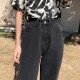 Flare Jeans Women Denim Pants High Waisted Slit Leg Vintage Streetwear Flare Jeans Women Denim Pants High Waisted Slit Leg Vintage Streetwear