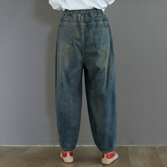 Fashion Spring Summer Korean Elastic Waist Oversize Wide Leg Pant Fashion Spring Summer Korean Elastic Waist Oversize Wide Leg Pant