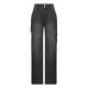 Jeans Streetwear High Waist Jeans Wide Leg Pockets Patchwork Baggy Cargo Jeans Streetwear High Waist Jeans Wide Leg Pockets Patchwork Baggy Cargo
