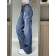 Jeans Streetwear High Waist Jeans Wide Leg Pockets Patchwork Baggy Cargo Jeans Streetwear High Waist Jeans Wide Leg Pockets Patchwork Baggy Cargo