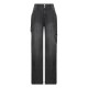 Jeans Streetwear High Waist Jeans Wide Leg Pockets Patchwork Baggy Cargo Jeans Streetwear High Waist Jeans Wide Leg Pockets Patchwork Baggy Cargo