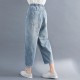 Jeans Women Floral Embroidery Vintage Casual Loose Breeches Boyfriend Jeans Women Floral Embroidery Vintage Casual Loose Breeches Boyfriend