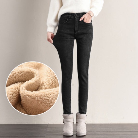 Winter High Waist Denim Skinny Warm Thick Jean Winter High Waist Denim Skinny Warm Thick Jean