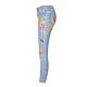 Fashion Floral Embroidery Denim High Waist Straight Vintage Ripped Slim Jean Fashion Floral Embroidery Denim High Waist Straight Vintage Ripped Slim Jean