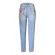 Fashion Floral Embroidery Denim High Waist Straight Vintage Ripped Slim Jean Fashion Floral Embroidery Denim High Waist Straight Vintage Ripped Slim Jean