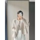 Elegant Tweed Jacket Women Fashion Sweet Single Breasted Coat Elegant Tweed Jacket Women Fashion Sweet Single Breasted Coat