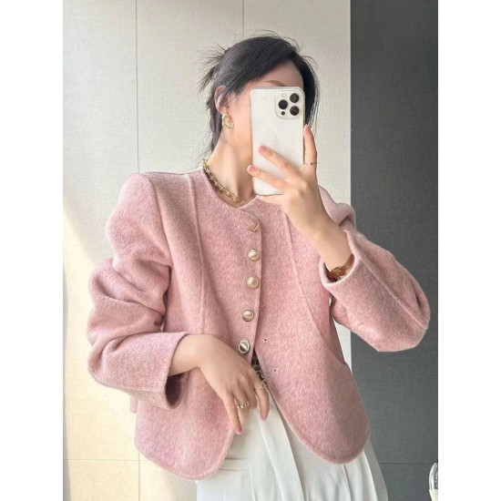 Elegant Tweed Jacket Women Fashion Sweet Single Breasted Coat Elegant Tweed Jacket Women Fashion Sweet Single Breasted Coat