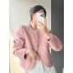 Elegant Tweed Jacket Women Fashion Sweet Single Breasted Coat Elegant Tweed Jacket Women Fashion Sweet Single Breasted Coat