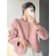 Elegant Tweed Jacket Women Fashion Sweet Single Breasted Coat Elegant Tweed Jacket Women Fashion Sweet Single Breasted Coat