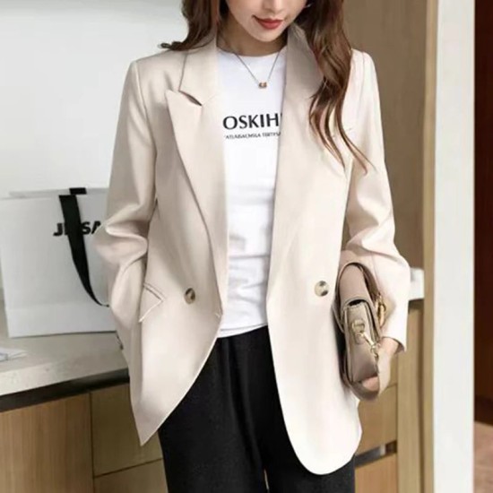 Double-Breasted Women Long Sleeve Chic Blazers Double-Breasted Women Long Sleeve Chic Blazers