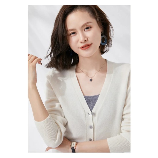 Cardigans Single Breasted V-neck Knitted Sweater Fashion Short Knitwear Cardigans Single Breasted V-neck Knitted Sweater Fashion Short Knitwear