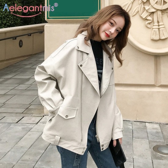 Fashion Oversized Coat Faux Leather Jacket Fashion Oversized Coat Faux Leather Jacket