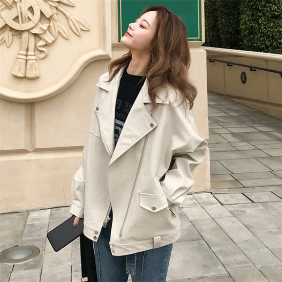 Fashion Oversized Coat Faux Leather Jacket Fashion Oversized Coat Faux Leather Jacket