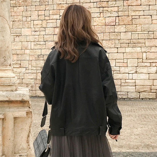 Fashion Oversized Coat Faux Leather Jacket Fashion Oversized Coat Faux Leather Jacket