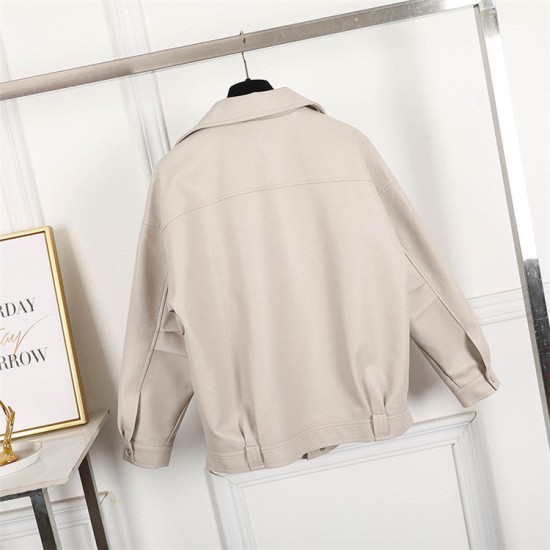 Fashion Oversized Coat Faux Leather Jacket Fashion Oversized Coat Faux Leather Jacket
