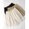 Casual Wide Leg Cotton High Waist Loose A Line Short Pants