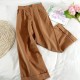 Style Wide Leg Ankle Pants High Waist Trousers Femme Style Wide Leg Ankle Pants High Waist Trousers Femme