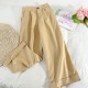 Style Wide Leg Ankle Pants High Waist Trousers Femme Style Wide Leg Ankle Pants High Waist Trousers Femme