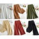 Style Wide Leg Ankle Pants High Waist Trousers Femme Style Wide Leg Ankle Pants High Waist Trousers Femme