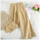 Style Wide Leg Ankle Pants High Waist Trousers Femme Style Wide Leg Ankle Pants High Waist Trousers Femme
