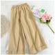 Style Wide Leg Ankle Pants High Waist Trousers Femme Style Wide Leg Ankle Pants High Waist Trousers Femme