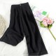 Style Wide Leg Ankle Pants High Waist Trousers Femme Style Wide Leg Ankle Pants High Waist Trousers Femme