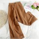 Style Wide Leg Ankle Pants High Waist Trousers Femme Style Wide Leg Ankle Pants High Waist Trousers Femme