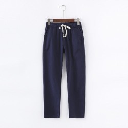 Linen Pants for Women Trousers Loose Casual Solid Color Harem Pants