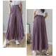 Fashion Streetwear Pleated Culotte Pants Blue Black Purple Chiffon Trousers Fashion Streetwear Pleated Culotte Pants Blue Black Purple Chiffon Trousers