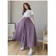 Fashion Streetwear Pleated Culotte Pants Blue Black Purple Chiffon Trousers Fashion Streetwear Pleated Culotte Pants Blue Black Purple Chiffon Trousers