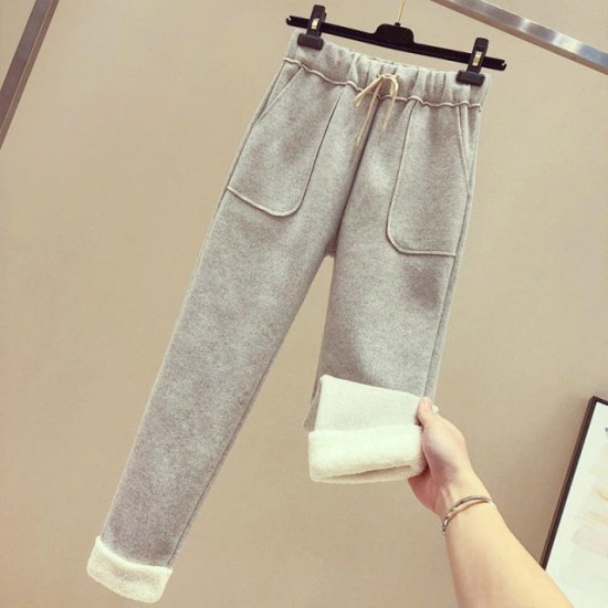 Cashmere Harem Pants Women Winter Thick Warm Pants Cashmere Harem Pants Women Winter Thick Warm Pants