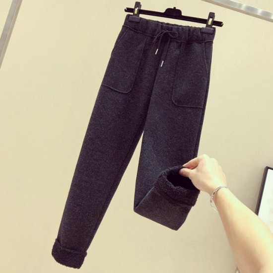 Cashmere Harem Pants Women Winter Thick Warm Pants Cashmere Harem Pants Women Winter Thick Warm Pants