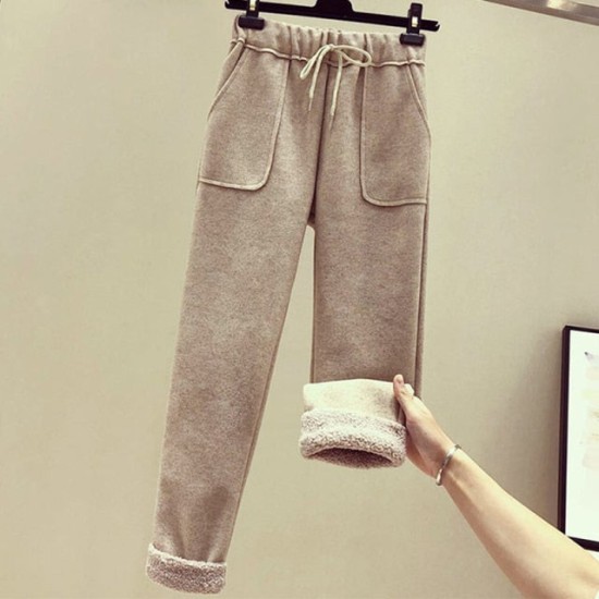 Cashmere Harem Pants Women Winter Thick Warm Pants Cashmere Harem Pants Women Winter Thick Warm Pants