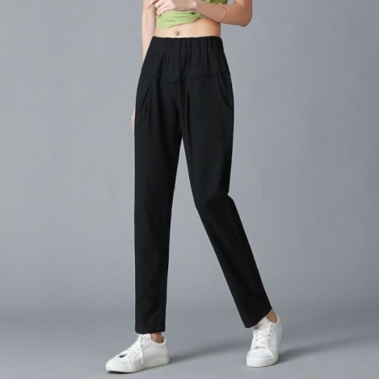 Cotton Pants for Women Trousers Loose Casual Solid Color Cotton Pants for Women Trousers Loose Casual Solid Color
