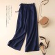 Cotton linen straight loose wide-leg 8 colors pants Cotton linen straight loose wide-leg 8 colors pants